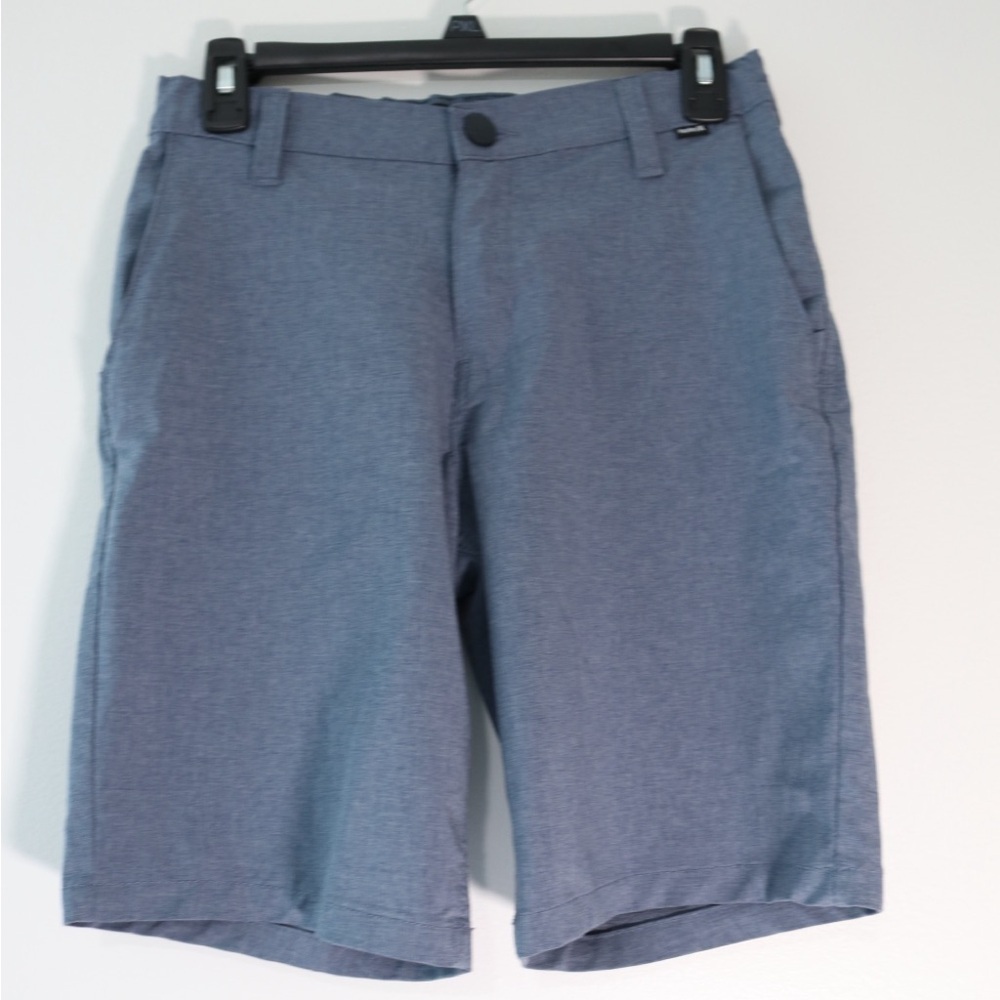 Hurley Steel Blue Boy’s Flat Front Shorts Sz large 14/16